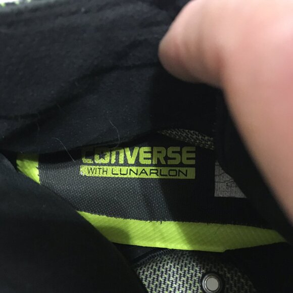 Converse Chuck Taylor 2 Neon Green and Black High Top Sneakers - Picture 8 of 11